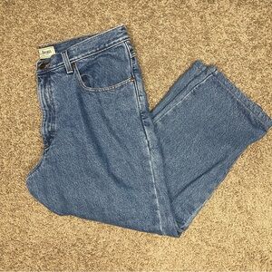 LL Bean flannel lined denim jeans 36‎ x 29 mens outdoor workwear layering